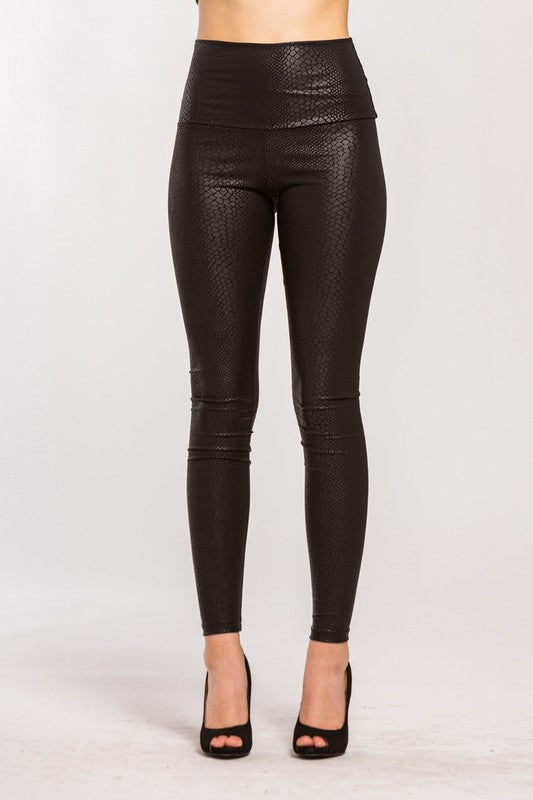 Embossed Snake Skin Legging
