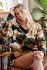 Load image into Gallery viewer, Cozy Camo Sweater
