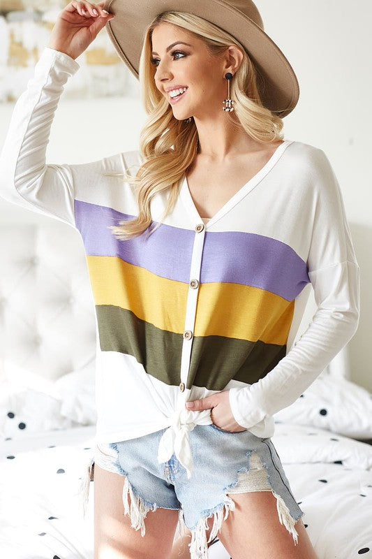 Multi Color Mardi Gras Top