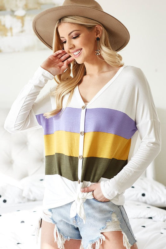 Multi Color Mardi Gras Top