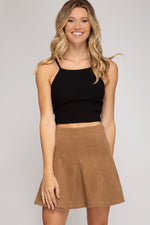 Load image into Gallery viewer, Suede Flare Skirt
