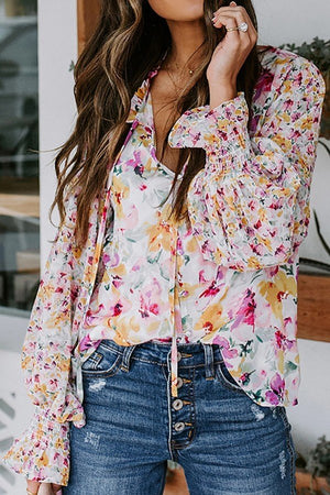 Pink Floral Blouse