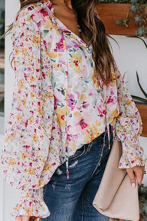 Pink Floral Blouse