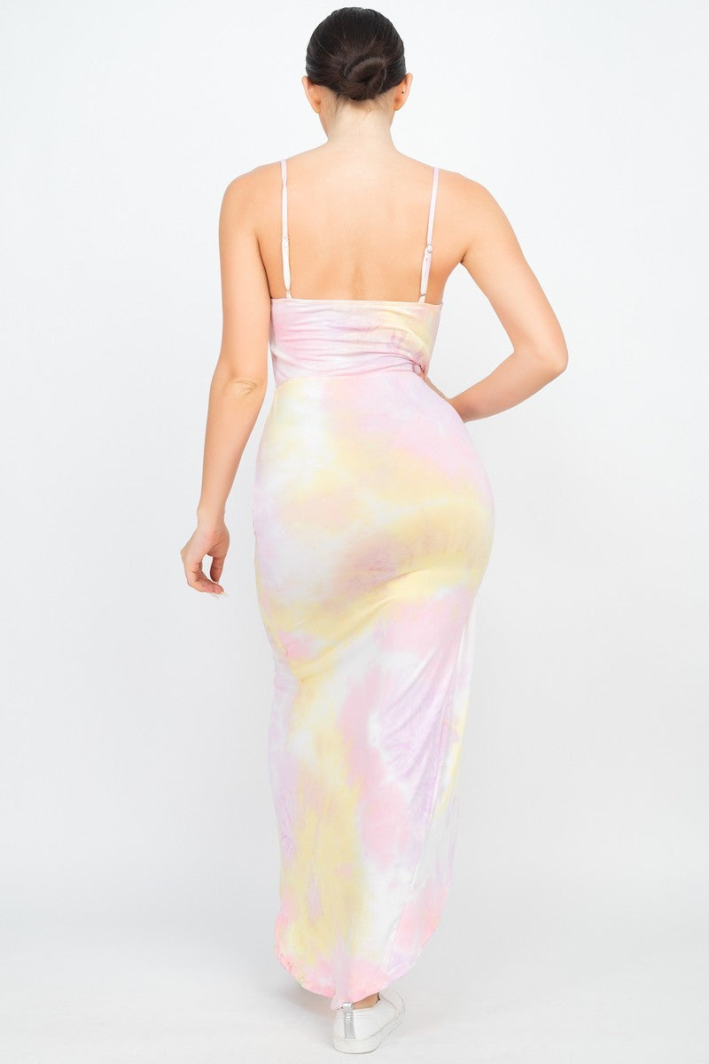 Sleeveless Tie-dye Maxi