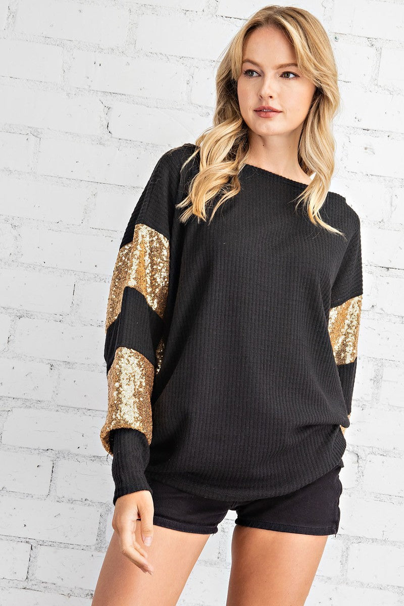Black and Gold Top