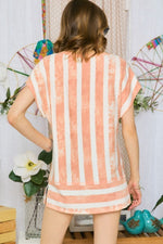 Load image into Gallery viewer, Coral Striped Top
