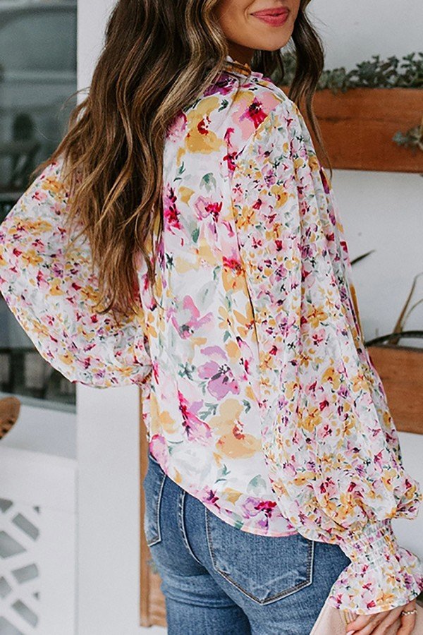 Pink Floral Blouse