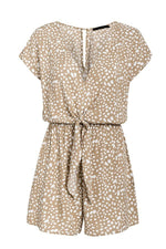 Load image into Gallery viewer, Khaki Tie-Front Romper
