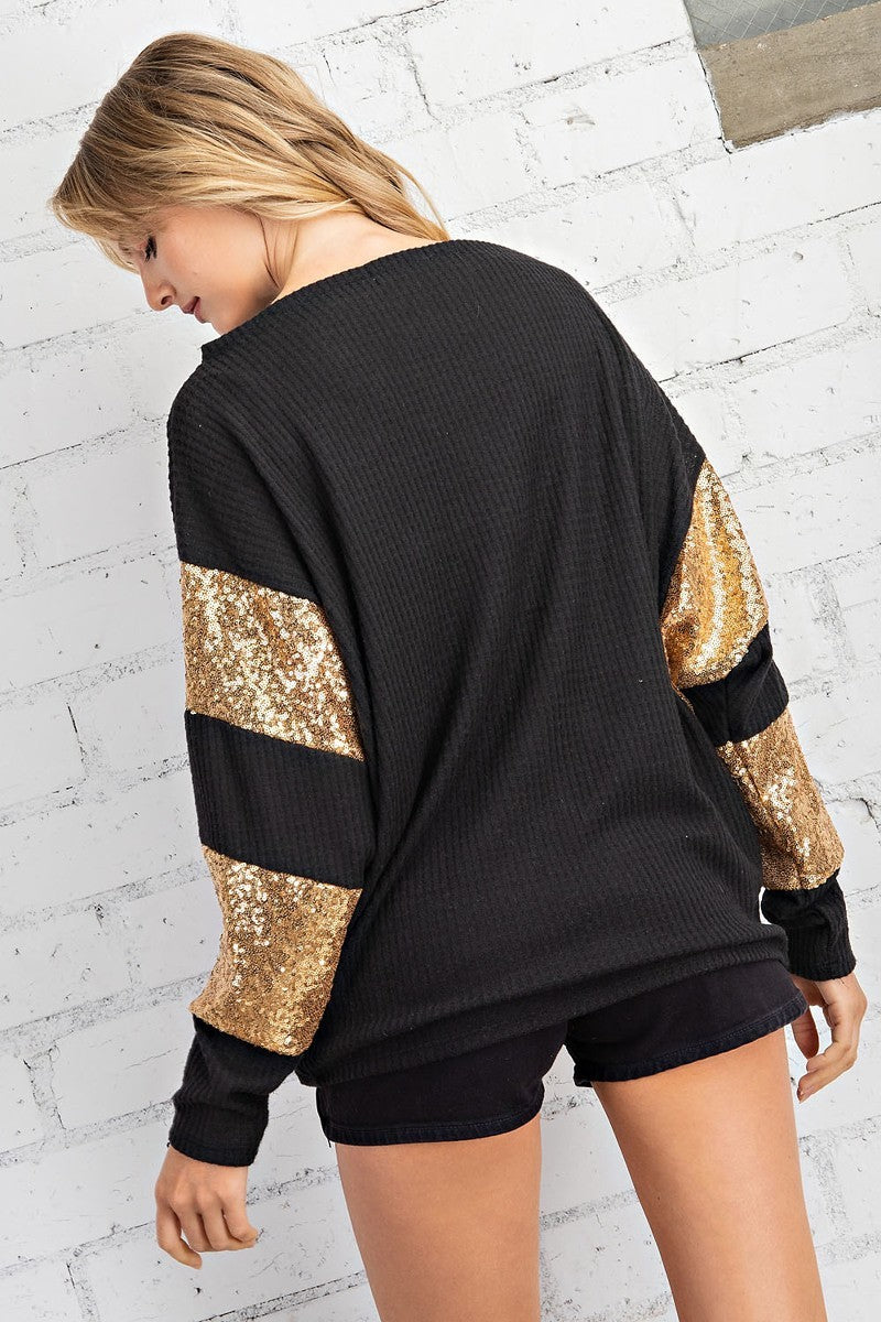 Black and Gold Top
