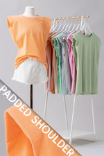 Load image into Gallery viewer, Sage Padded Shoulder Tee
