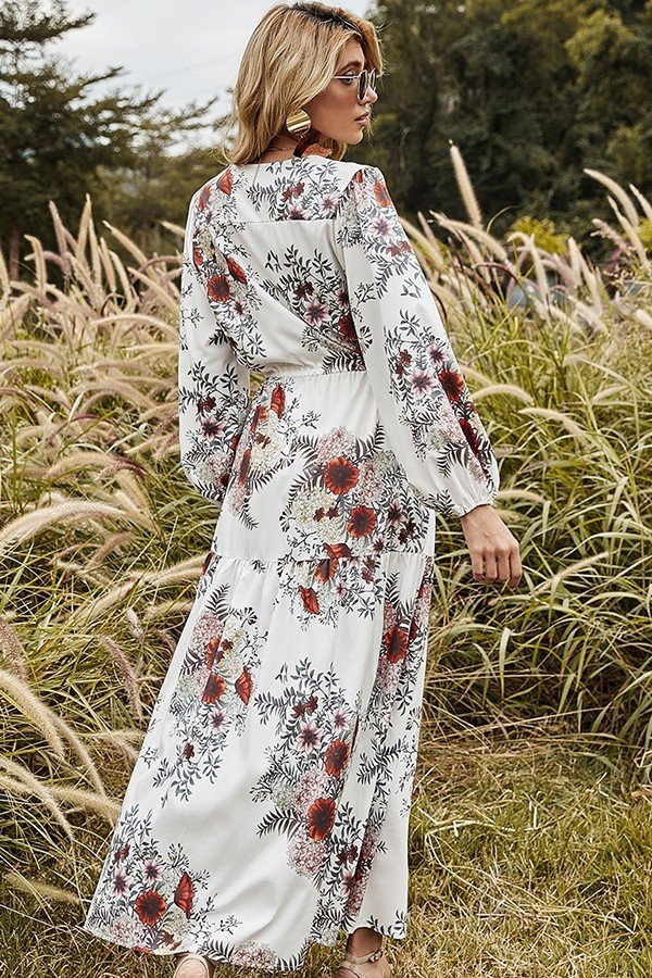 long sleeve floral maxi dress white White Floral Maxi – Shop Kay Rene'