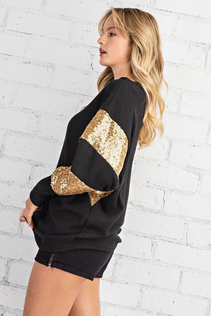 Black and Gold Top
