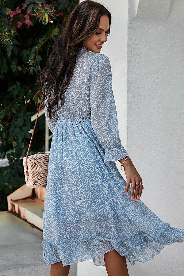 Blue Chiffon Midi