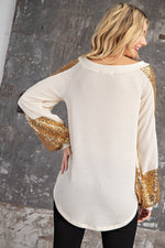 Load image into Gallery viewer, Cream and Gold Top

