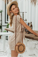 Load image into Gallery viewer, Khaki Tie-Front Romper

