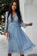 Load image into Gallery viewer, Blue Chiffon Midi
