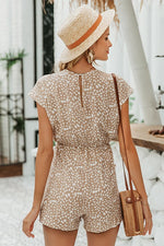 Load image into Gallery viewer, Khaki Tie-Front Romper

