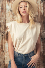 Load image into Gallery viewer, Sage Padded Shoulder Tee
