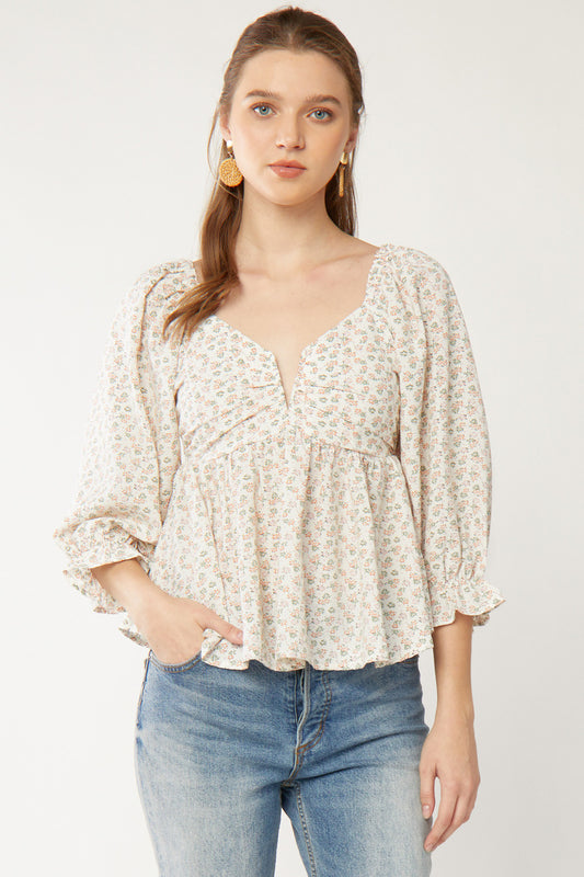 Floral Babydoll Top