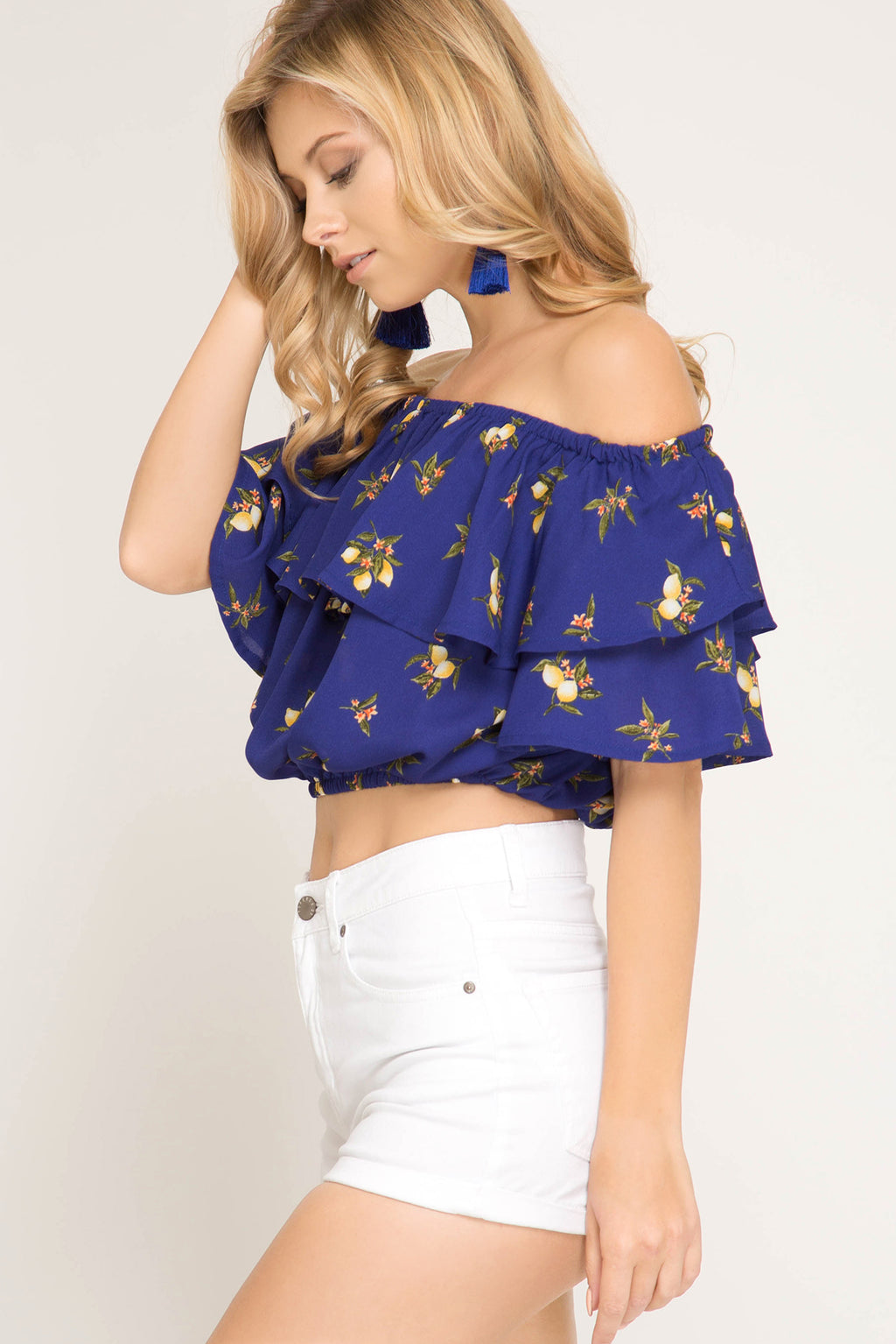 Royal Blue Crop Top