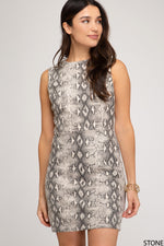 Load image into Gallery viewer, Snake Skin Print Dress
